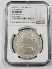 1783 Mo Mexico 8 Reales EL CAZADOR Shipwreck NGC XF Amazing Detail *T130