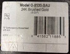 Graff G-8530-BAU Contemporary 12 Shower Arm Architectural Brushed Gold