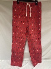 Vineyard Vines Mens Pajama Pants, Medium, Red Cotton, Cozy Lounge Christmas Dogs