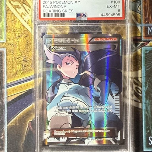 2015 POKEMON ROARING SKIES WINONA #108 FULL ART HOLO PSA 6 EX #109382202