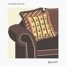 Chocolate Loveseat Needlepoint Canvas