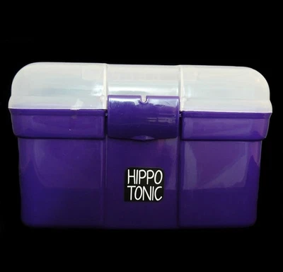 Hippo-Tonic Putzbox mit Inhalt LILA Putzkiste Striegel Kamm Pferdeputzkasten