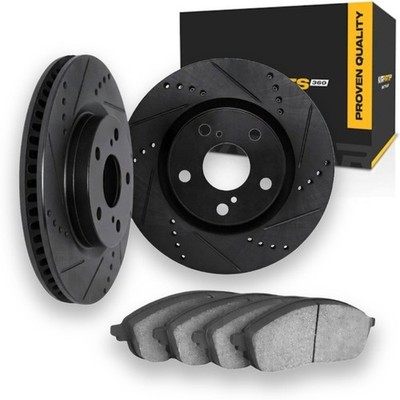 For Infiniti G37 2008-2013 Brake Rotor Set | Cast Iron | Black | Vented Rotor
