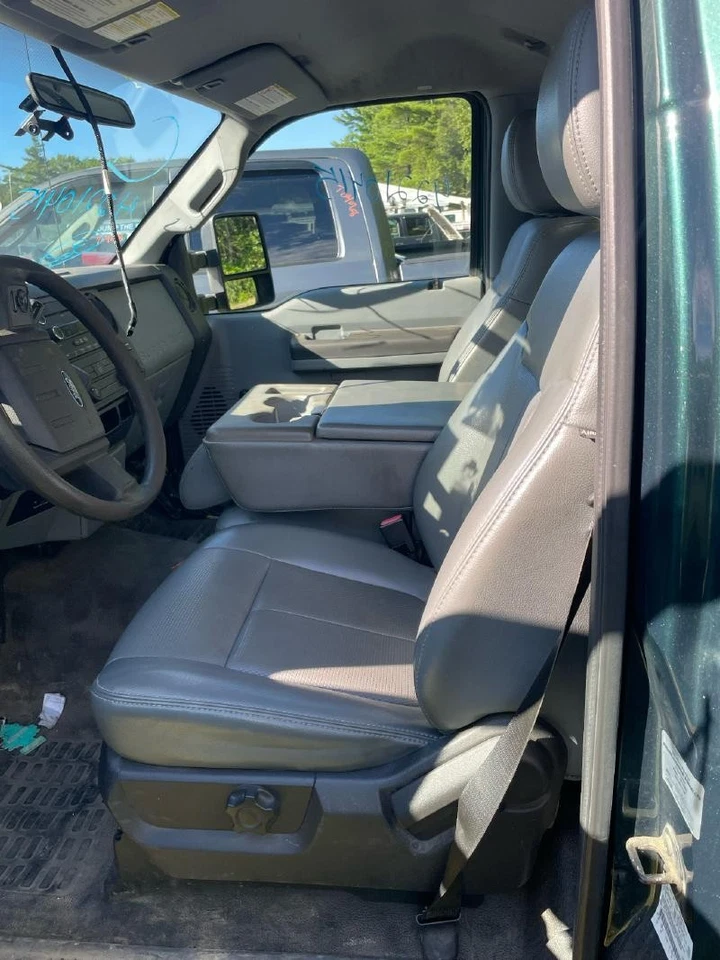 Ford F250 F350 Super Duty 2011-16 consola central delantera asiento de salto vinilo gris Foto 2 de 4