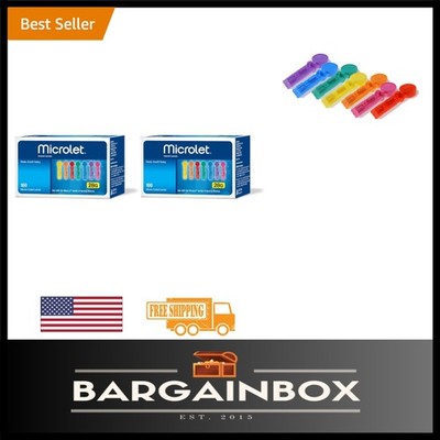 Multi-Colored 200 Count MICROLET Lancets for Smooth and Safe Glucose Testing
