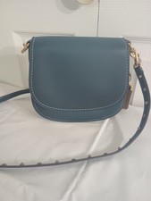 Coach SD-20115 shoulder bag leather Blue plain Used