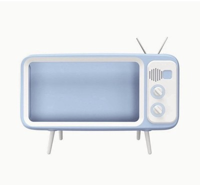 GEMS Retro TV Phone Stand In Light Blue ~ Fits Most Smartphones ~ New In Box