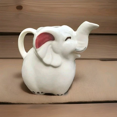 VTG MCM Shawnee USA Pottery Happy Elephant  Milk Creamer Pitcher 1940's USS2