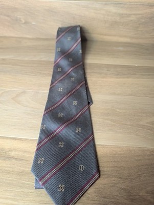 Authentische Dunhill London geometrische Herrenkrawatte 100 % Seide hergestellt in Italien Vintage sehr guter Zustand