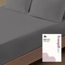 100 Egyptian Cotton Deep Pocket Queen Fitted Sheet - Luxury 800 Series Tranq...