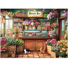 Puzzles for Adults 500 Pieces, Beautiful Flower Store Puzzle for Adults 500 Piec