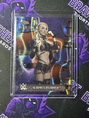 2025 Topps Chrome Cactus Jack WWE Karmen Petrovic Blue Sonar Refractor #50/125