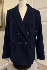NWT Liz Claiborne Womens Blazer Jacket Navy - Size 6