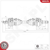 Esen SKV Antriebswelle 40SKV229 FüR Mercedes 123 W123 Model S123 SL R107 W115
