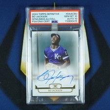 Bo Jackson 2024 Topps Definitive Collection Defining Images Auto /25 [PSA 10 Aut