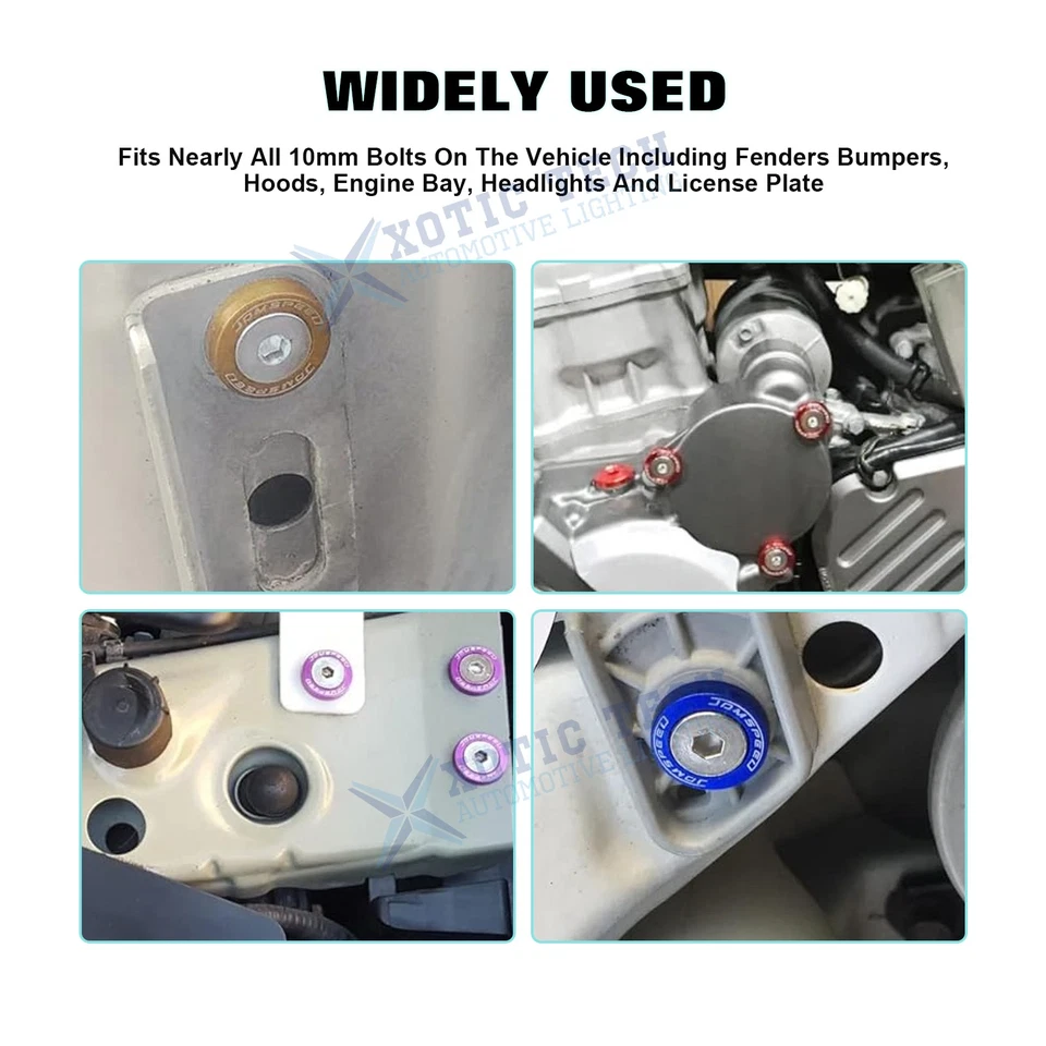 Purple Washer Bolt Engine Bay Dress up Kit w/Solenoid Value Cap For Accord Civic — 第 4/4 张图片