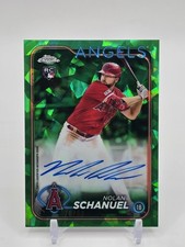 2024 Topps Chrome Sapphire Update #USA-NS Nolan Schanuel RC Green Auto /99