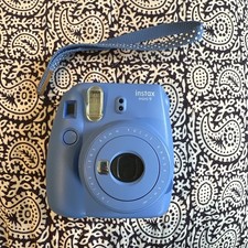 Fujifilm Instax Mini 9 - Cobalt Blue Instant Film Camera Tested Working w strap