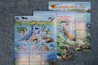 1998 Year of the Ocean Full Sheet Set N734 G322 A239 MNH