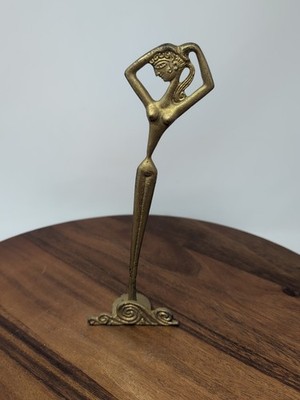 GREEK BRONZE BRASS SCULPTURE STATUE Sclavenitis Aphrodite Sea Goddess 8.5''