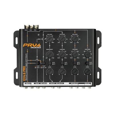 PRV AUDIO EX4.6 PRO 4-WAY (4-IN / 6-OUT) ACTIVE CROSSOVER (ELECTRONIC X-OVER)