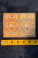 Floral Bonnet Girl Vintage Guild Double Bridge Gift set. Western Playing Card Co