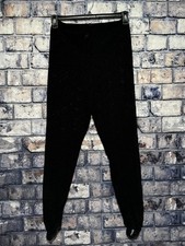 VTG 90  s Vassarette Black Lace Stirrup Leggings EUC Very Rare  Sz L