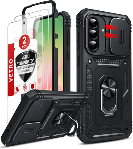 Cover per Samsung A56 5G Con Vetro Temperato [2 Pack],Custodia per Samsung Galax - Foto 1 di 12