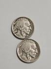 1915 , 1919 Buffalo Nickel Coins - Full Date - Better Date