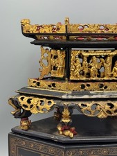 雕刻木盒在中式古董盒子| eBay