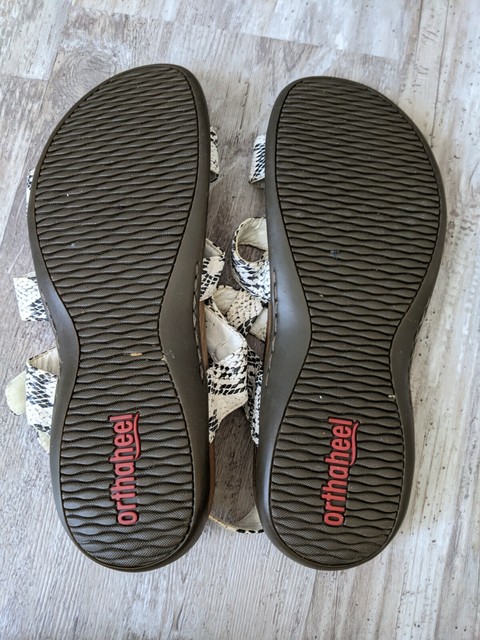 Vionic Orthaheel Yasmin II Sandals Comfort Ivory Snake Women's Size 11 | eBay
