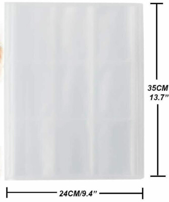 clear trading card binder pages Clear Cover Collector Trading Card Album Portfolio Binder 9 Pocket 32 Pages