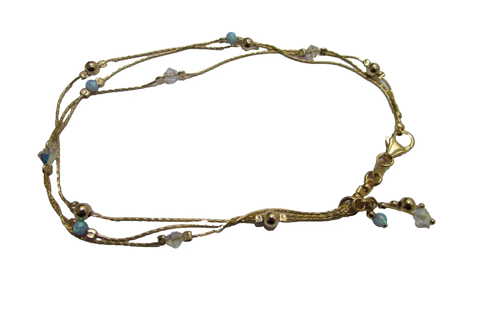 Opal Amarillo Oro Lleno Tobilleras de Moda