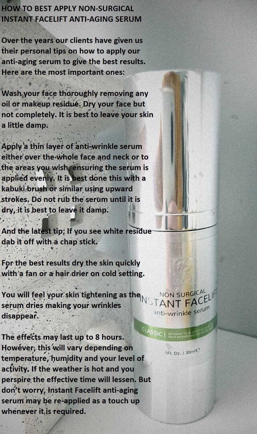 Erase Cosmetic 3 min Instant Facelift, Face Lift serum, Anti-Aging, Anti-Ageing - Picture 5 of 16