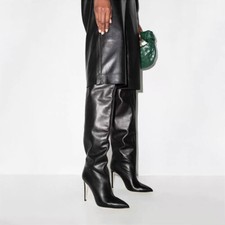 Women's Over The Knee Boots Pointed Toe Super High Heels Fashion Oversized Boots