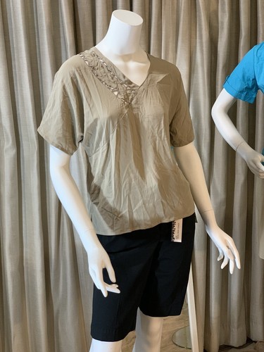 Vintage Tess Shirt Paris Milano Tan Beige Dress Shirt Classy - Picture 11 of 12
