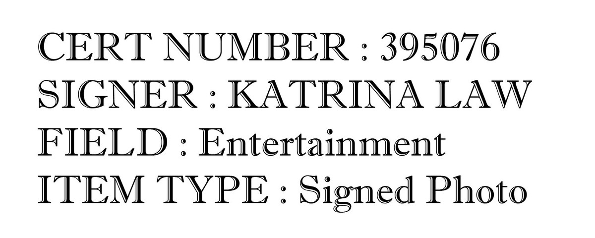 KATRINA LAW Autographed Original 8x10 Photo LOA TTM | eBay