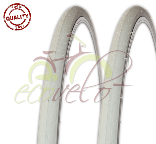 2 COPERTONI PNEUMATICI BICI BICICLETTA CICLO CORSA GOMMA BIANCO 28 5/8 1/16  | eBay