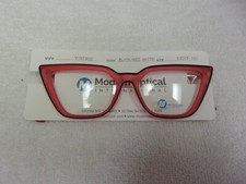 Modern Optical Eyeglass Frames Vintage Black/Red Matte 51 17 145 New
