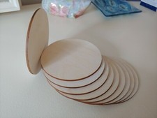 Laser Cut Wooden Circle Shape Coaster Plywood Blank 100mm (10cm)