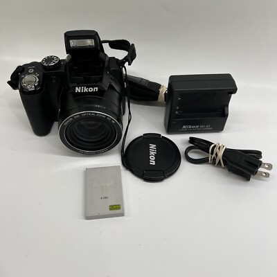 NIKON COOLPIX P90 12.1MP 24X OPTICAL ZOOM DIGITAL CAMERA BLACK + 8GB SD - G18:2