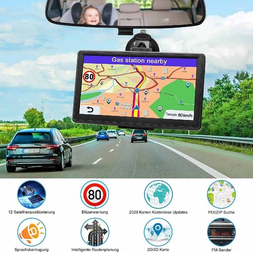7“ Zoll Gps Navi Navigation Für Auto Lkw Pkw Navigationsgerät 8GB+256MB NEU - Bild 2 von 11