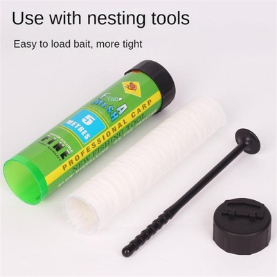 PVA Mesh 5M Carp Fishing Feeder Trap Bait Bag Nets Soluble In Water To The Nest