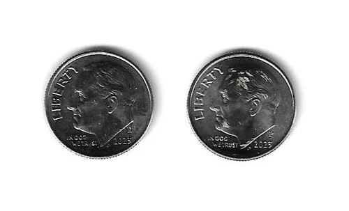 2023 P&D ROOSEVELT DIMES - BRILLIANT UNCIRCULATED FROM BANK ROLLS