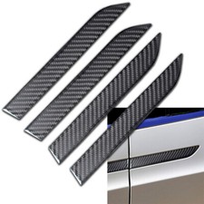 4x Gloss Real Carbon Fiber Exterior Door Handle Trim Cover Fit 16-21 MODEL X