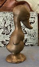 Hubley Co. 4 3/4" Cast Iron Duckling Paperweight Desk Accessory Antique