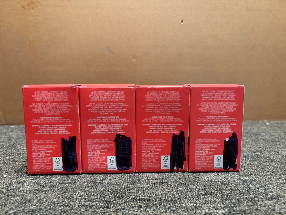 LOTE DE 4 AVON LIVE OUT LOUD EAU DE PARFUM SPRAY #4U 50 ML 1,7 FL OZ Foto 2 de 4