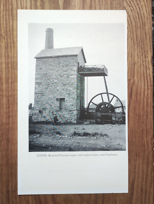 Engine and Engine House near Camborne - Vintage Print - 1964