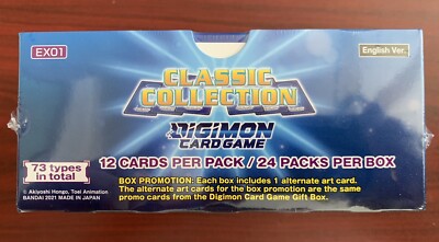DIGIMON CARD GAME EX01 EX1 CLASSIC COLLECTION BOOSTER BOX ENGLISH