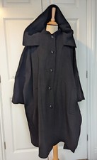 Stella McCartney black oversized wool coat 6-...